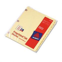 Avery-Dennison Laminated Tab Dividers, Copper Reinforced, Tab Titles Jan Dec, 11 x 8 1/2, 12/St