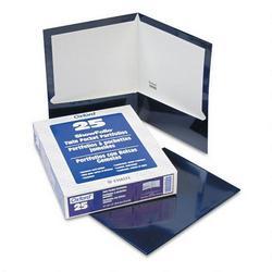 Esselte Pendaflex Corp. Laminated Two Pocket Portfolios, 100 Sheet Capacity, Navy, 25/Box