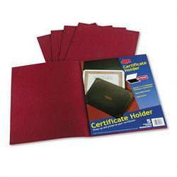 Esselte Pendaflex Corp. Linen Certificate Holders for 8 1/2x11 Documents, Burgundy with Gold Accents, 5/Pack
