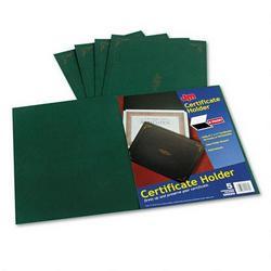 Esselte Pendaflex Corp. Linen Certificate Holders for 8 1/2x11 Documents, Green with Gold Accents, 5/Pack