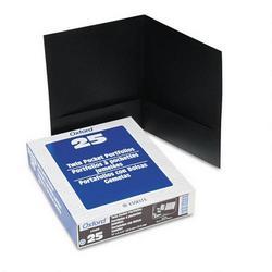 Esselte Pendaflex Corp. Linen Twin Pocket Portfolios, Black, 25 per Box