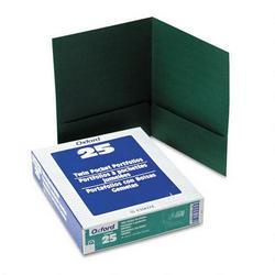 Esselte Pendaflex Corp. Linen Twin Pocket Portfolios, Hunter Green, 25 per Box