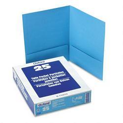 Esselte Pendaflex Corp. Linen Twin Pocket Portfolios, Light Blue, 25 per Box