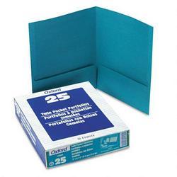 Esselte Pendaflex Corp. Linen Twin Pocket Portfolios, Teal, 25 per Box