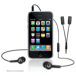 macally Macally Stereo Hands-Free Headset and Audio Splitter for iPhone