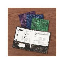 Esselte Pendaflex Corp. Marble Design Laminated Two Pocket Portfolios, Assorted Colors, 25/Box