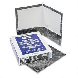 Esselte Pendaflex Corp. Marble Design Laminated Two Pocket Portfolios, Charcoal, 25/Box