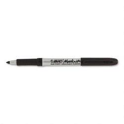 Bic Corporation Mark It™ Fine Point Permanent Marker, Rubber Grip, Tuxedo Black Ink, Dozen