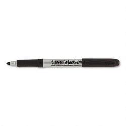 Bic Corporation Mark It™ Fine Point Permanent Marker, Rubber Grip, Tuxedo Black Ink, Dozen