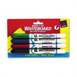 Avery-Dennison Marks A Lot® Fine Point Bullet Tip Whiteboard Marker, Four Color Set