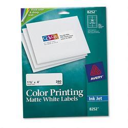 Avery-Dennison Matte White Ink Jet Labels, 1 1/3 x 4, 280 per Pack