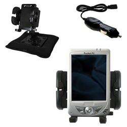 Gomadic Medion MDPPC 150 Auto Bean Bag Dash Holder with Car Charger - Uses TipExchange