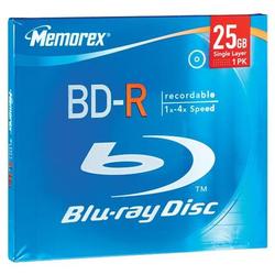Memorex 4x BD-R Media - 25GB - 120mm Standard - 1 Pack Jewel Case