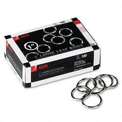 Acco Brands Inc. Metal Book Rings, 1 Diameter, 100 Rings per Box