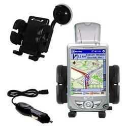 Gomadic Mio Technology 168RS Auto Windshield Holder with Car Charger - Uses TipExchange (WPM-0904-09)