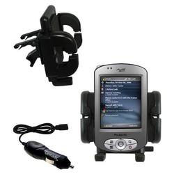 Gomadic Mio Technology C710 Auto Vent Holder with Car Charger - Uses TipExchange