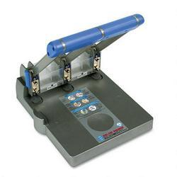 Carl Mfg,Usa Inc. Model XHC 150 Extra Heavy Duty 150 Sheet 3 Hole Punch, 9/32 Holes, Gray/Blue