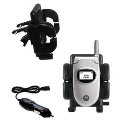 Gomadic Motorola E310 Auto Vent Holder with Car Charger - Uses TipExchange