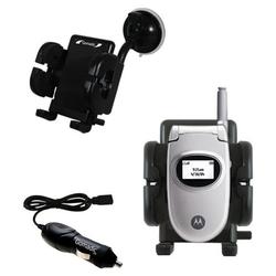 Gomadic Motorola E310 Auto Windshield Holder with Car Charger - Uses TipExchange