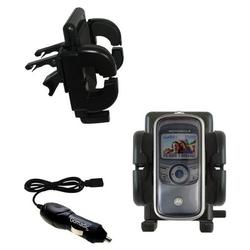 Gomadic Motorola E380 Auto Vent Holder with Car Charger - Uses TipExchange