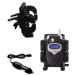 Gomadic Motorola E550 Auto Vent Holder with Car Charger - Uses TipExchange