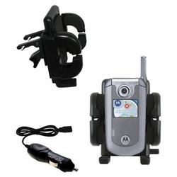 Gomadic Motorola E815 Auto Vent Holder with Car Charger - Uses TipExchange