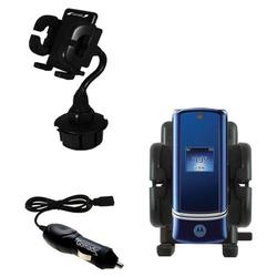 Gomadic Motorola KRZR K1 Auto Cup Holder with Car Charger - Uses TipExchange
