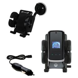 Gomadic Motorola KRZR K1m Auto Windshield Holder with Car Charger - Uses TipExchange