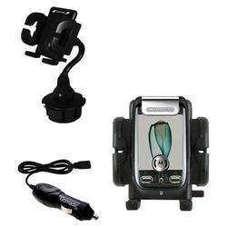 Gomadic Motorola MOTOMING A1200 Auto Cup Holder with Car Charger - Uses TipExchange