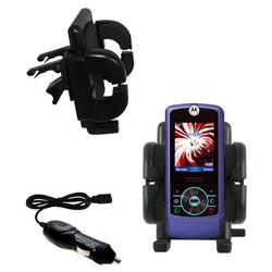 Gomadic Motorola MOTORIZR Z3 Auto Vent Holder with Car Charger - Uses TipExchange