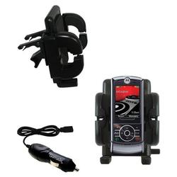 Gomadic Motorola MOTOROKR Z6m Auto Vent Holder with Car Charger - Uses TipExchange