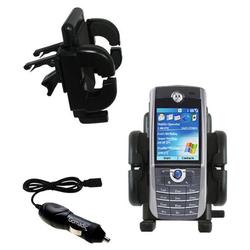 Gomadic Motorola MPx100 Auto Vent Holder with Car Charger - Uses TipExchange