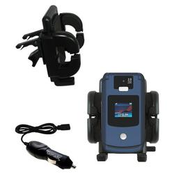 Gomadic Motorola RAZR V3x Auto Vent Holder with Car Charger - Uses TipExchange