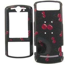 Wireless Emporium, Inc. Motorola RIZR Z6tv Black w/Cherries Snap-On Protective Case