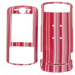 Wireless Emporium, Inc. Motorola RIZR Z6tv Red Stripes Snap-On Protective Case