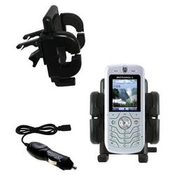 Gomadic Motorola SLVR L6 Auto Vent Holder with Car Charger - Uses TipExchange