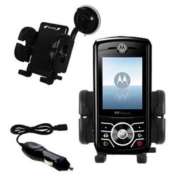 Gomadic Motorola Z Slider Auto Windshield Holder with Car Charger - Uses TipExchange