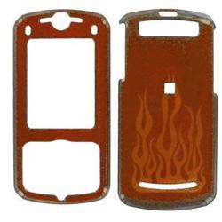 Wireless Emporium, Inc. Motorola Z9 Trans. Red Flame Snap-On Protector Case Faceplate