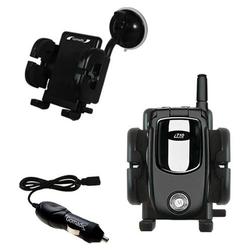 Gomadic Motorola i710 Auto Windshield Holder with Car Charger - Uses TipExchange