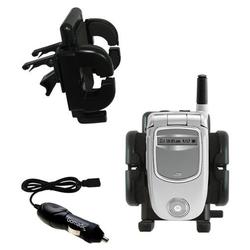 Gomadic Motorola i730 Auto Vent Holder with Car Charger - Uses TipExchange