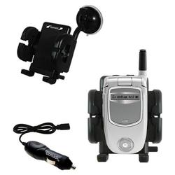 Gomadic Motorola i730 Auto Windshield Holder with Car Charger - Uses TipExchange