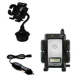 Gomadic Motorola i830 Auto Cup Holder with Car Charger - Uses TipExchange