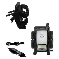 Gomadic Motorola i830 Auto Vent Holder with Car Charger - Uses TipExchange