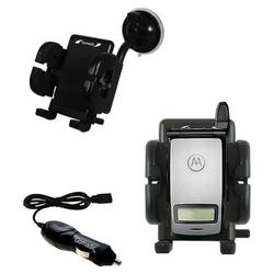 Gomadic Motorola i830 Auto Windshield Holder with Car Charger - Uses TipExchange