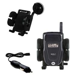 Gomadic Motorola ic502 Auto Windshield Holder with Car Charger - Uses TipExchange