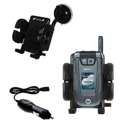 Gomadic Motorola ic902 Auto Windshield Holder with Car Charger - Uses TipExchange