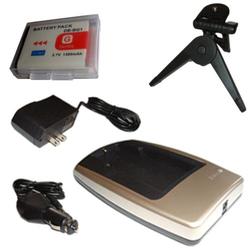 HQRP NP-BG1 Equivalent Li-Ion Battery+ Battery charger for SONY DSC-N1, DSC-N2; DSC-T20, DSC-T25 + Tripod