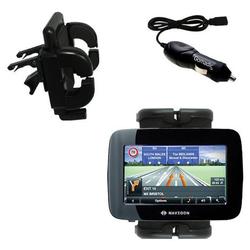 Gomadic Navigon 2100 max Auto Vent Holder with Car Charger - Uses TipExchange