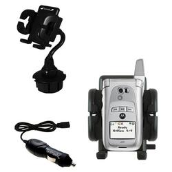 Gomadic Nextel i870 / i875 Auto Cup Holder with Car Charger - Uses TipExchange
