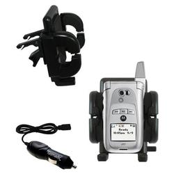 Gomadic Nextel i870 / i875 Auto Vent Holder with Car Charger - Uses TipExchange